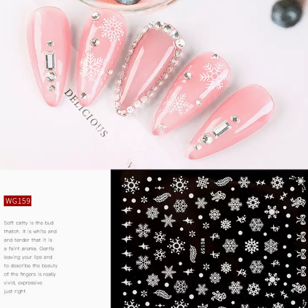 Hot Selling Nail Art Christmas Series 3D Stickers (WG159)
