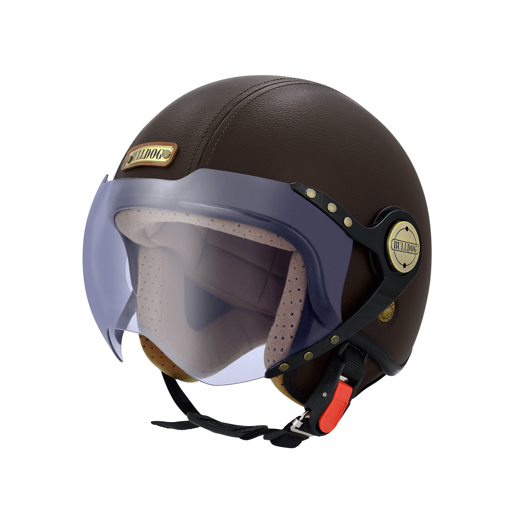 M2R BB-200 皮帽 咖啡 素色 3/4罩 短鏡