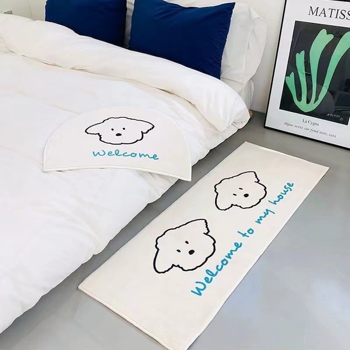 《90608》簡約英文狗狗地墊