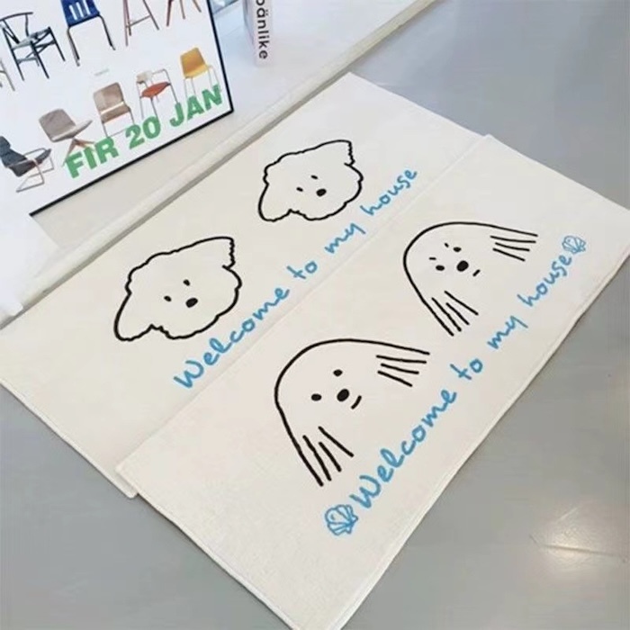 《90608》簡約英文狗狗地墊