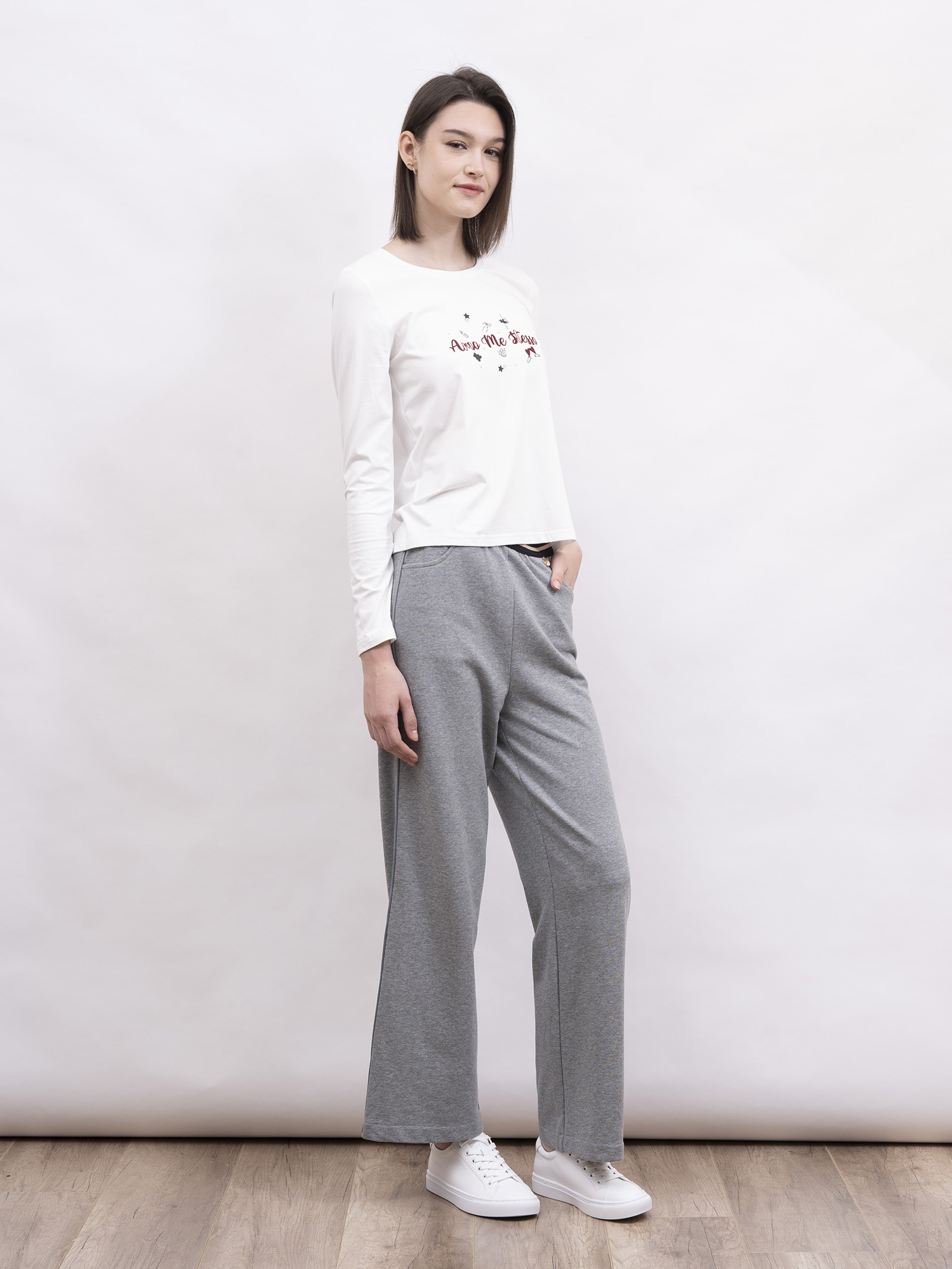 mi-tu 印花圓領T恤