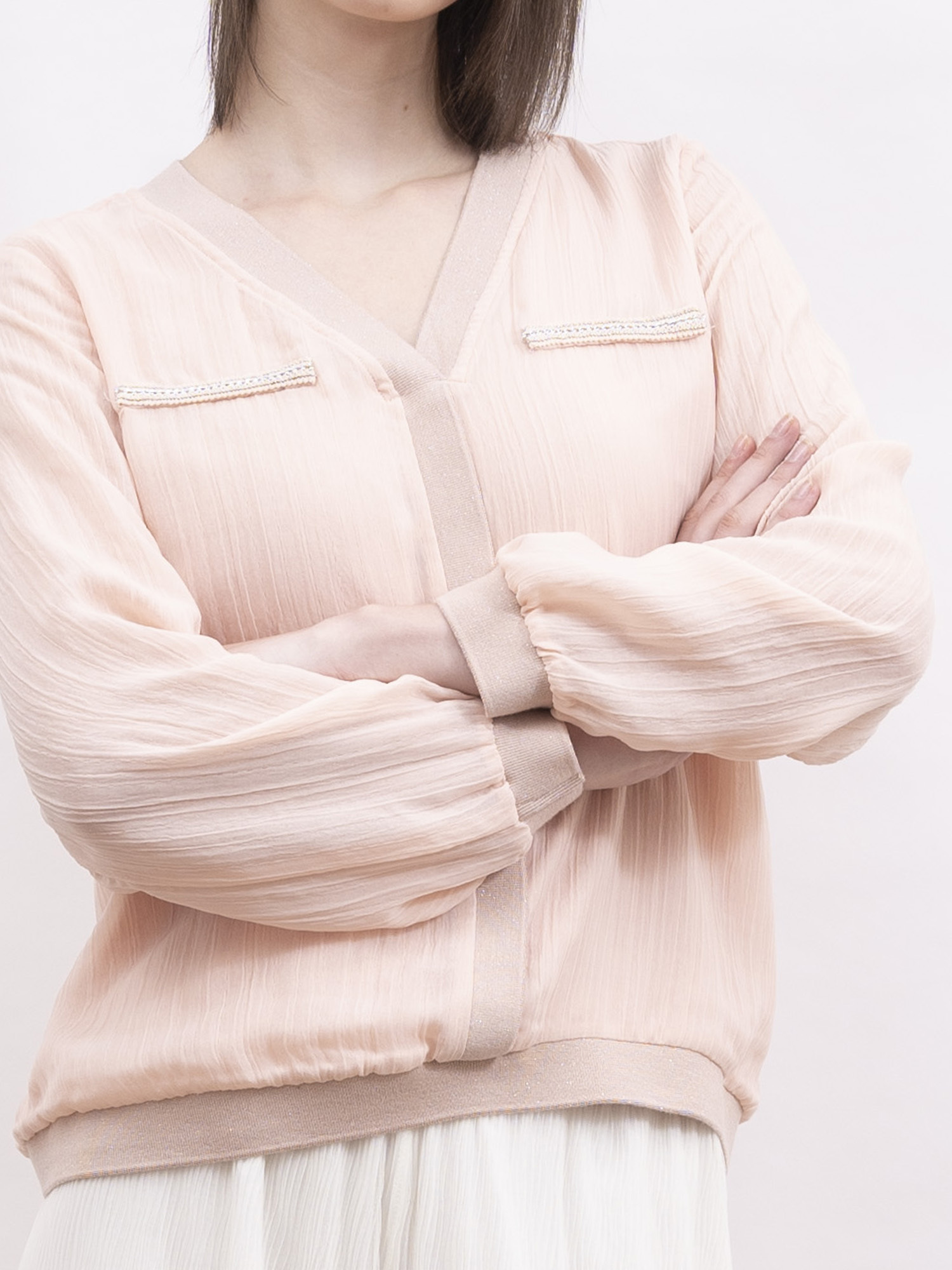 mi-tu 質感V領上衣