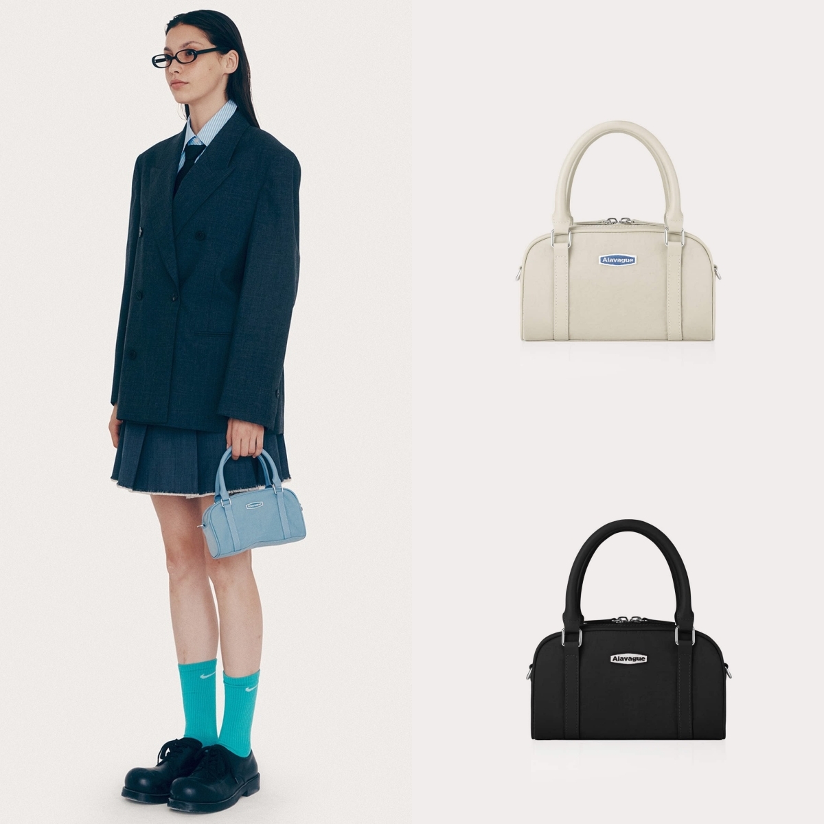 預購┃韓國 Alavague VAQUITA BAG S 再生 尼龍 手提 斜背包 S號