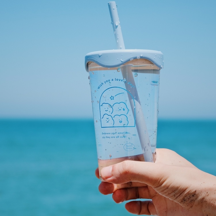 (福利品) 流星祈願 波浪吸管杯 500ml