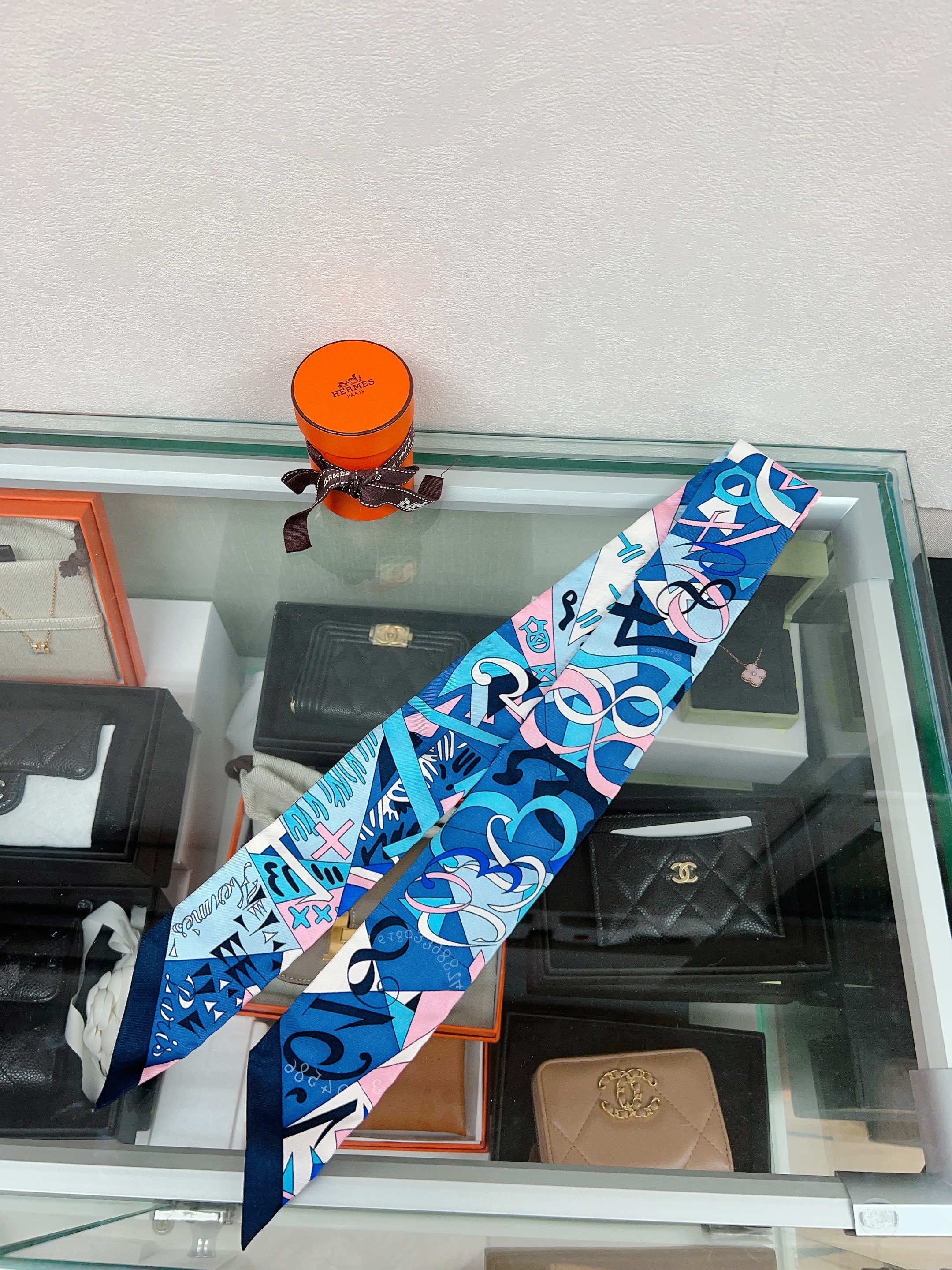 *Unused* Hermes twilly blue