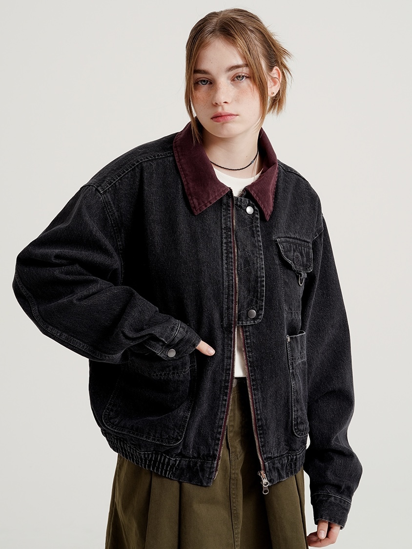 <預購> 韓國WV PROJECT牛仔工裝外套#翻領外套