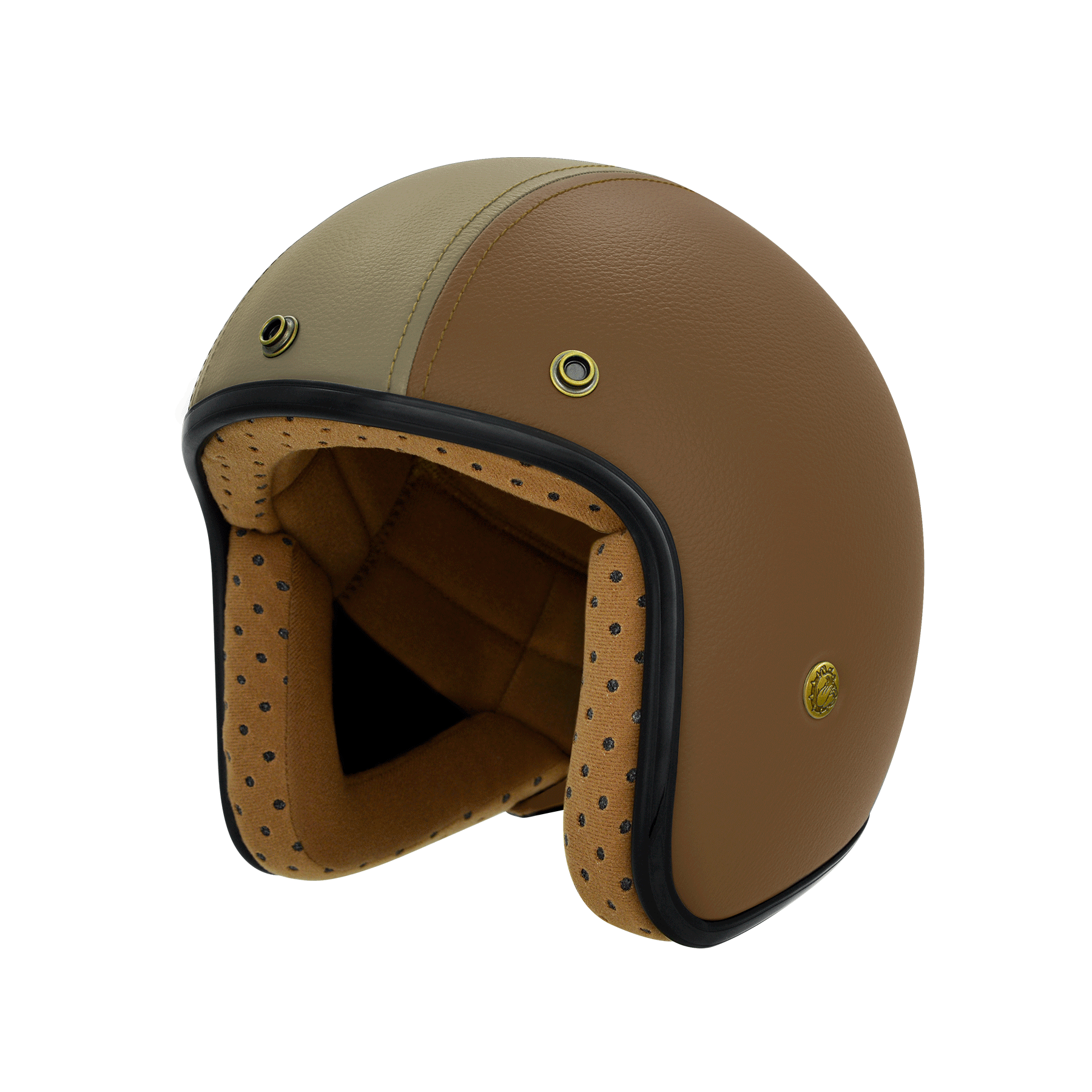 M2R BB-300 皮帽 棕卡其 彩繪 3/4罩 復古帽