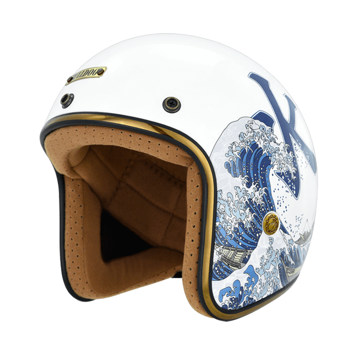 M2R BB-300 #1 水 彩繪 3/4罩 復古帽