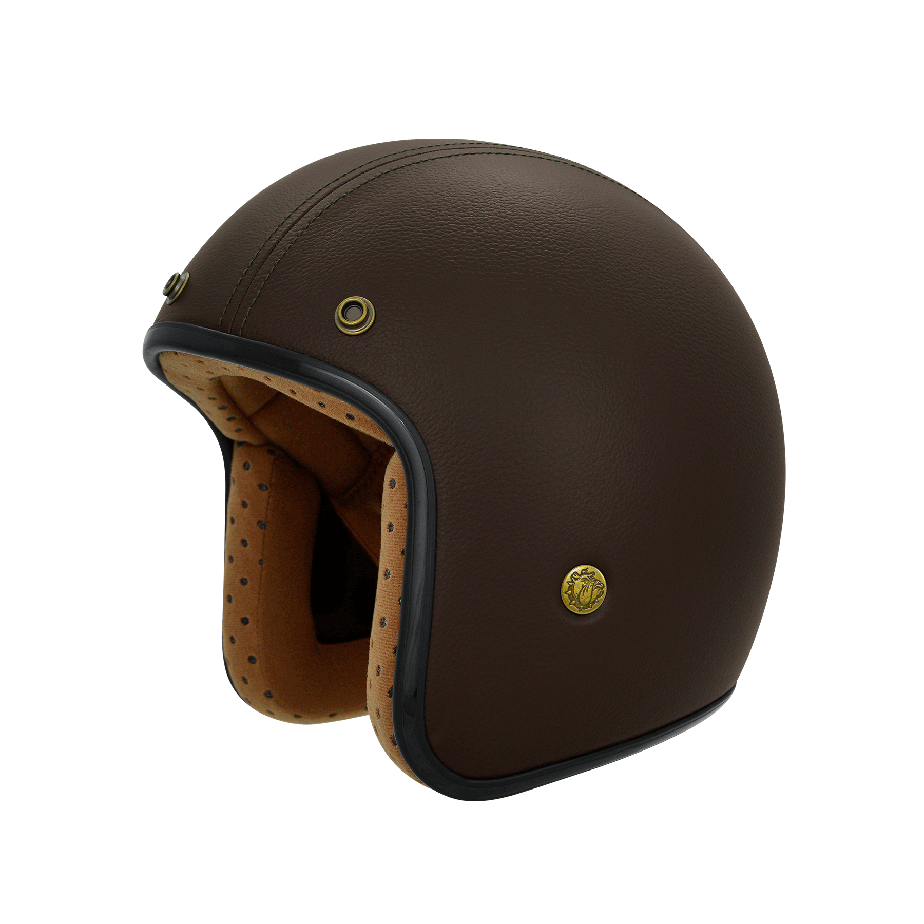 M2R BB-300 皮帽 咖啡 彩繪 3/4罩 復古帽