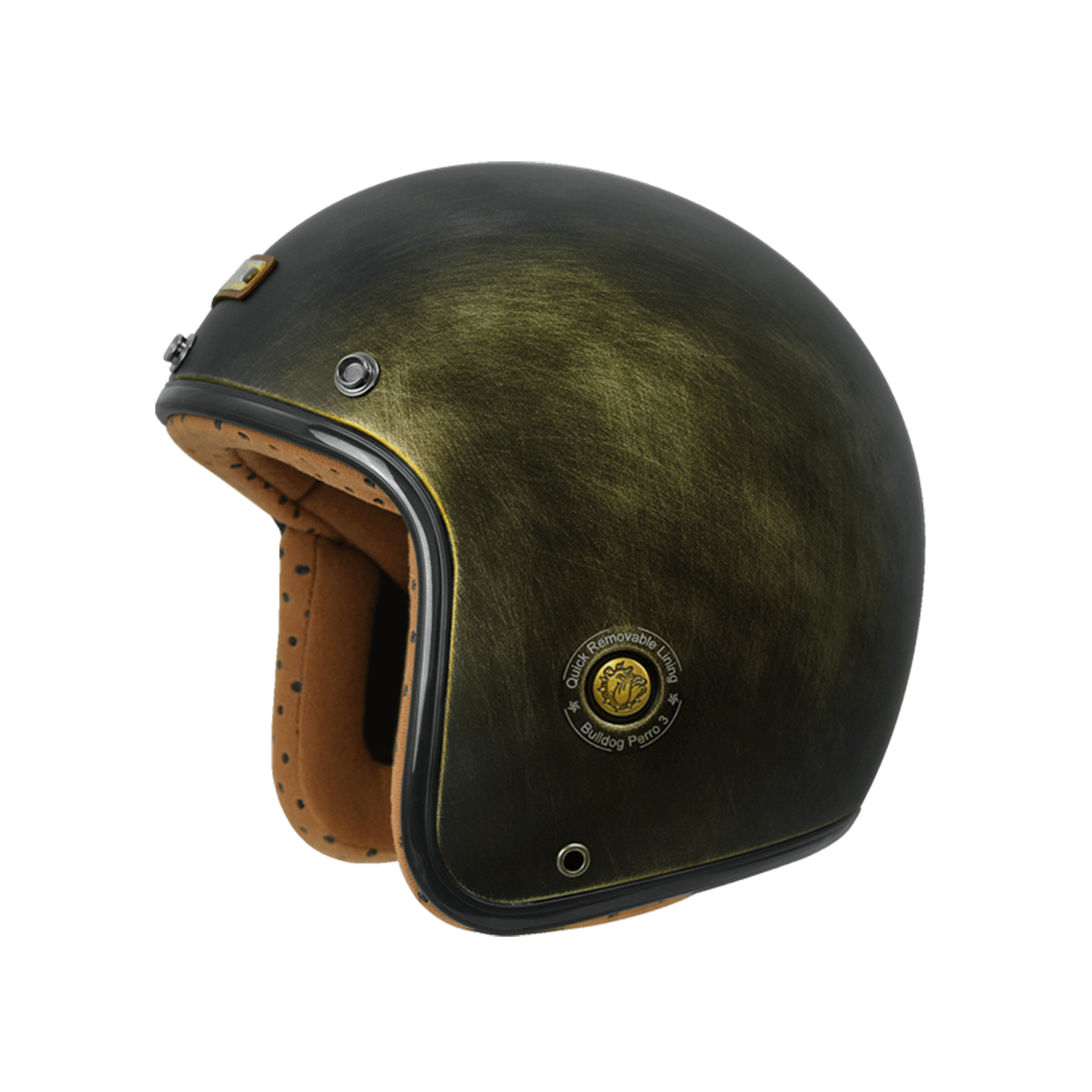 M2R BB-300 消光仿古金銅 彩繪 3/4罩 復古帽