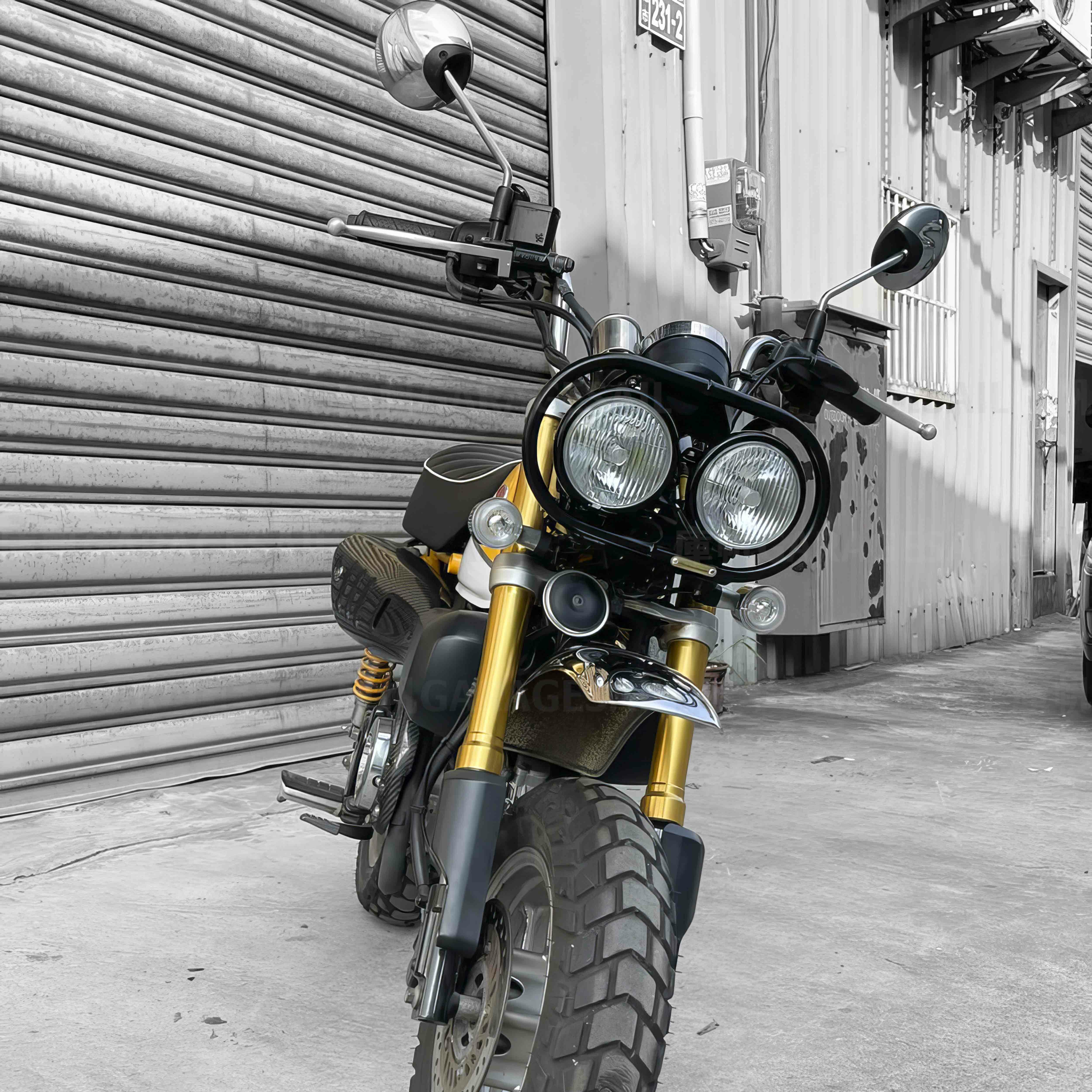 Onehandmade 本田 Monkey專用 越野 雙頭燈套件 黑