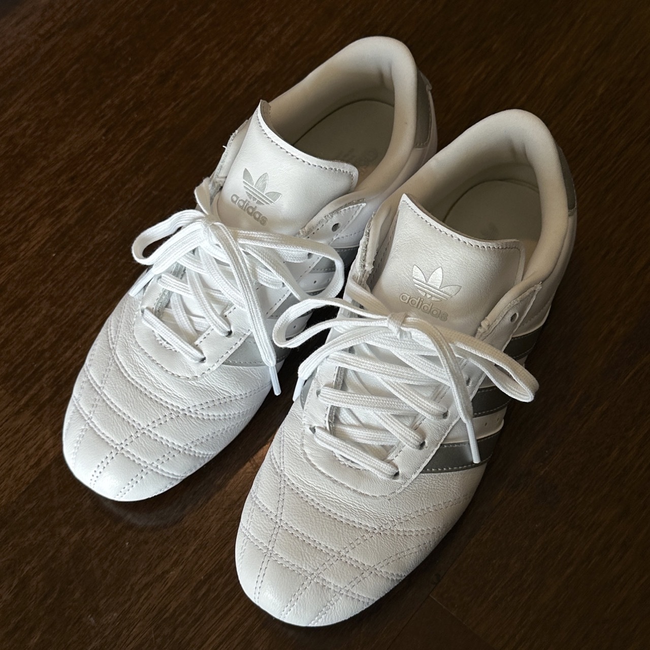 ADIDAS TAEKWONDO 白銀 焦糖底 足球鞋 跆拳道鞋 女鞋 JS1192 / 調貨