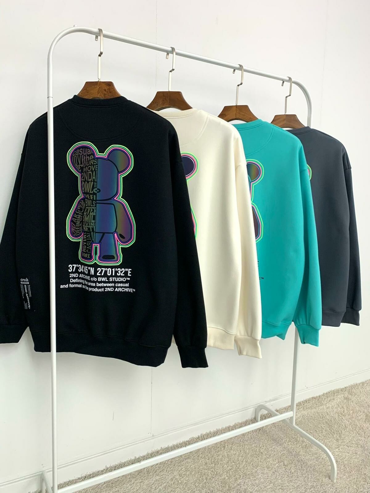 3M反光熊仔圖案英文字衛衣 2nd-157T