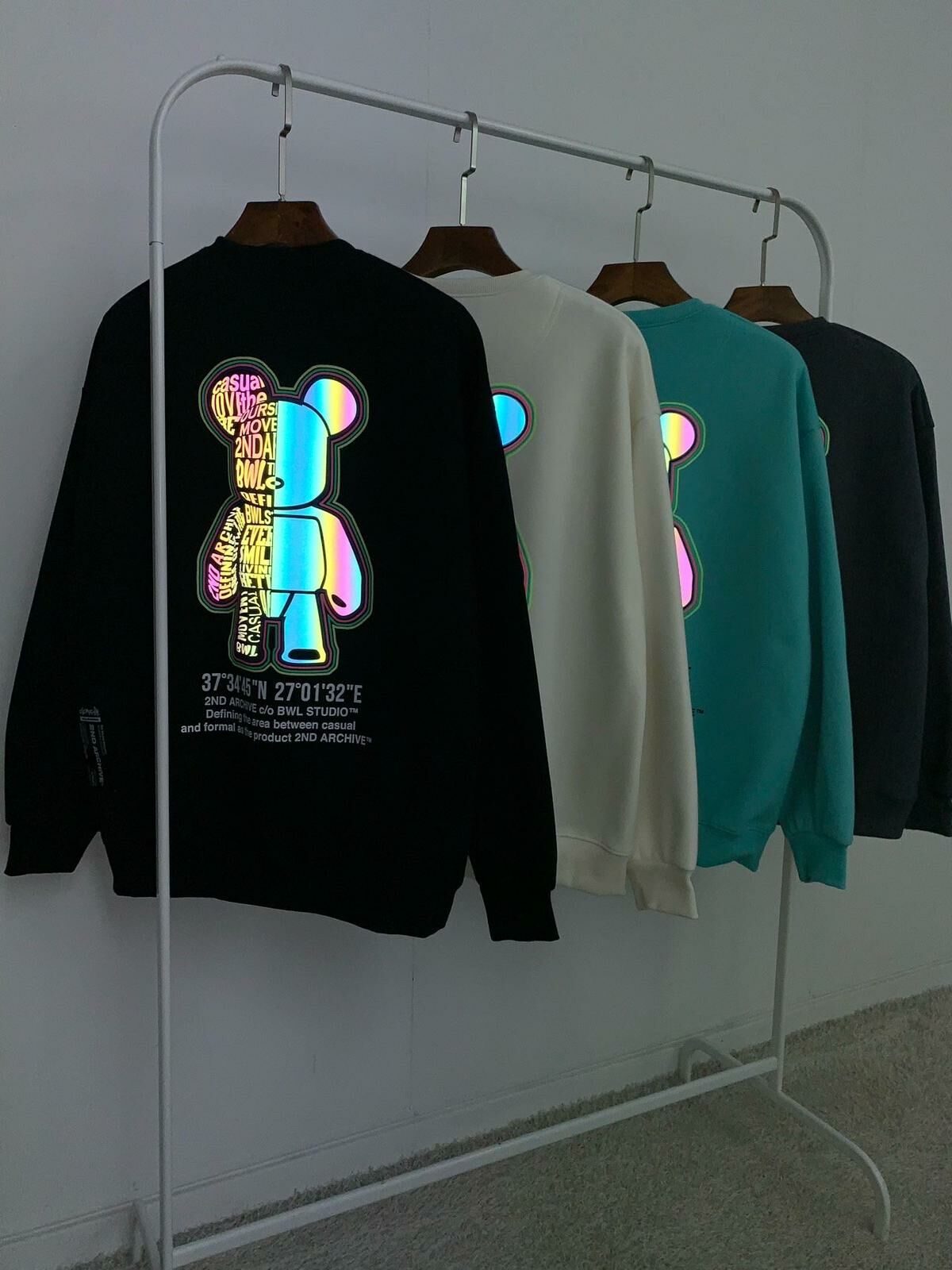 3M反光熊仔圖案英文字衛衣 2nd-157T