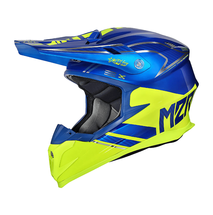 M2R X4.5 #17 藍黃 彩繪 全罩 賽事越野帽