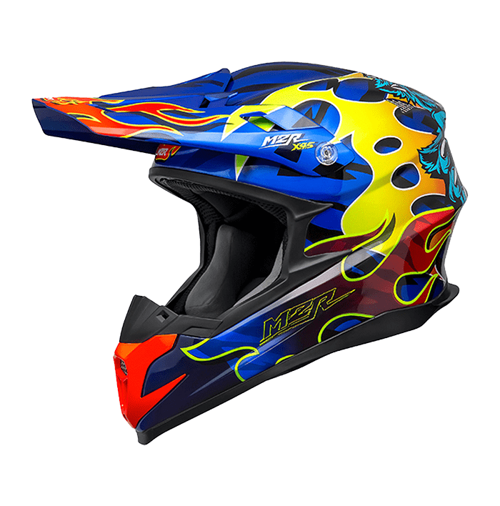 M2R X4.5 #21 藍紅藍 彩繪 全罩 賽事越野帽