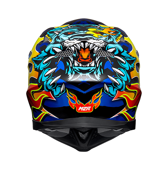 M2R X4.5 #21 藍紅藍 彩繪 全罩 賽事越野帽
