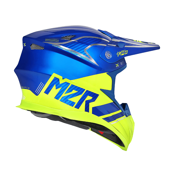 M2R X4.5 #17 藍黃 彩繪 全罩 賽事越野帽