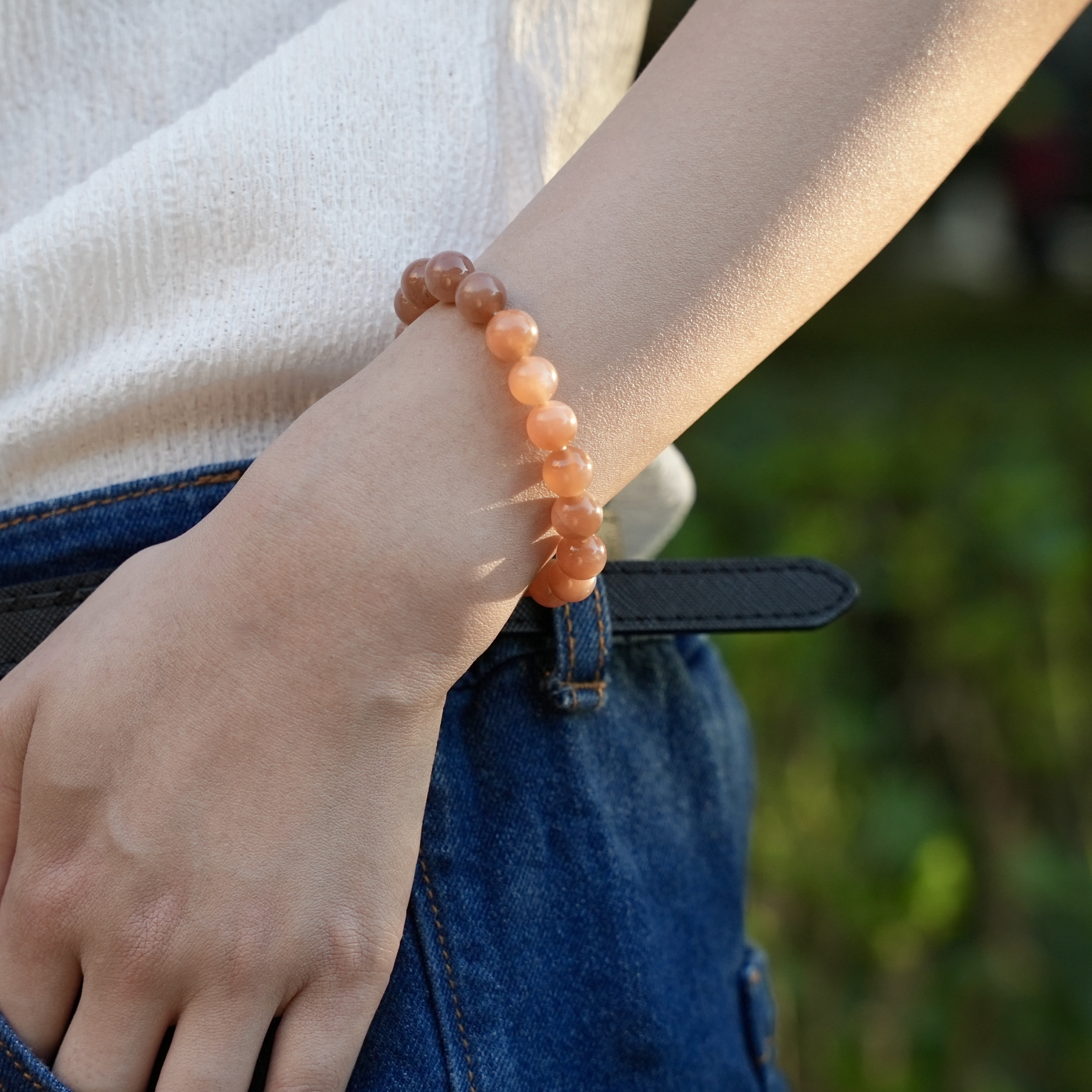 金沙橙月光手鍊