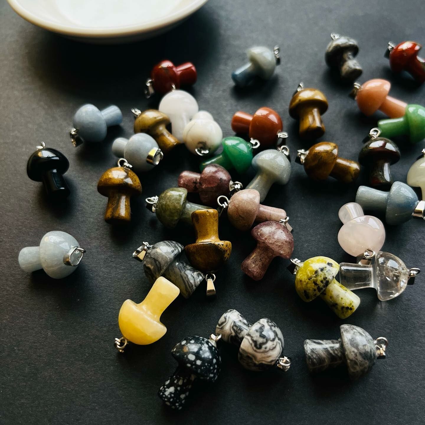 [原石] 水晶蘑菇 項鍊吊墜