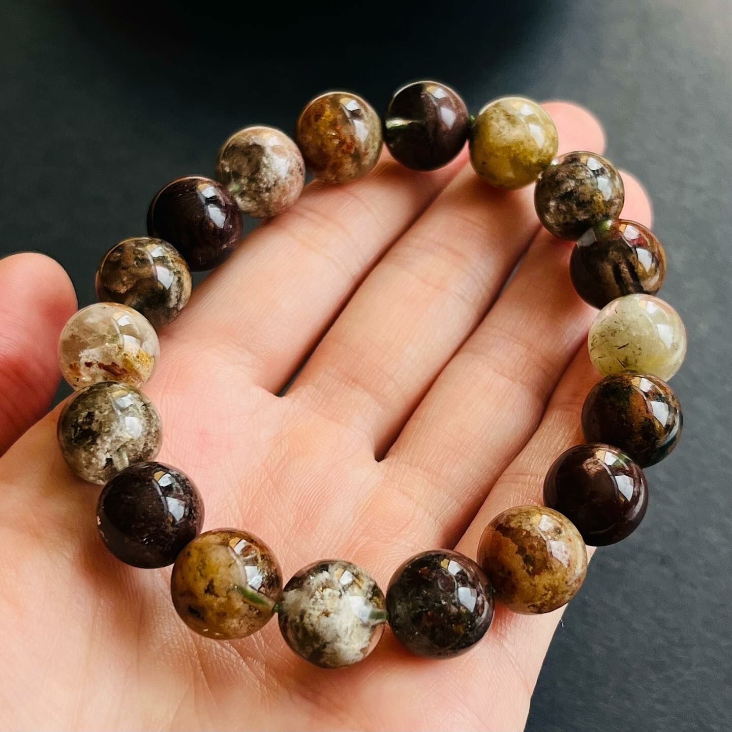 [原石] 四季幽靈水晶（男款）水晶手串