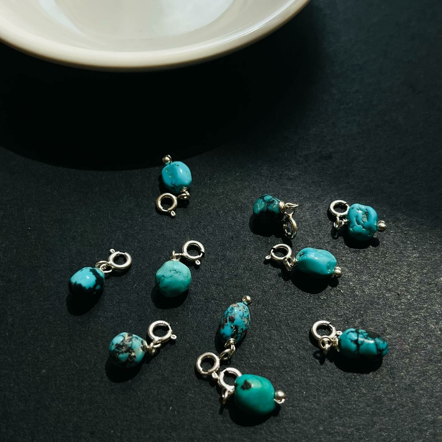 [原石] 西藏老綠松 綠松石 項鍊吊墜