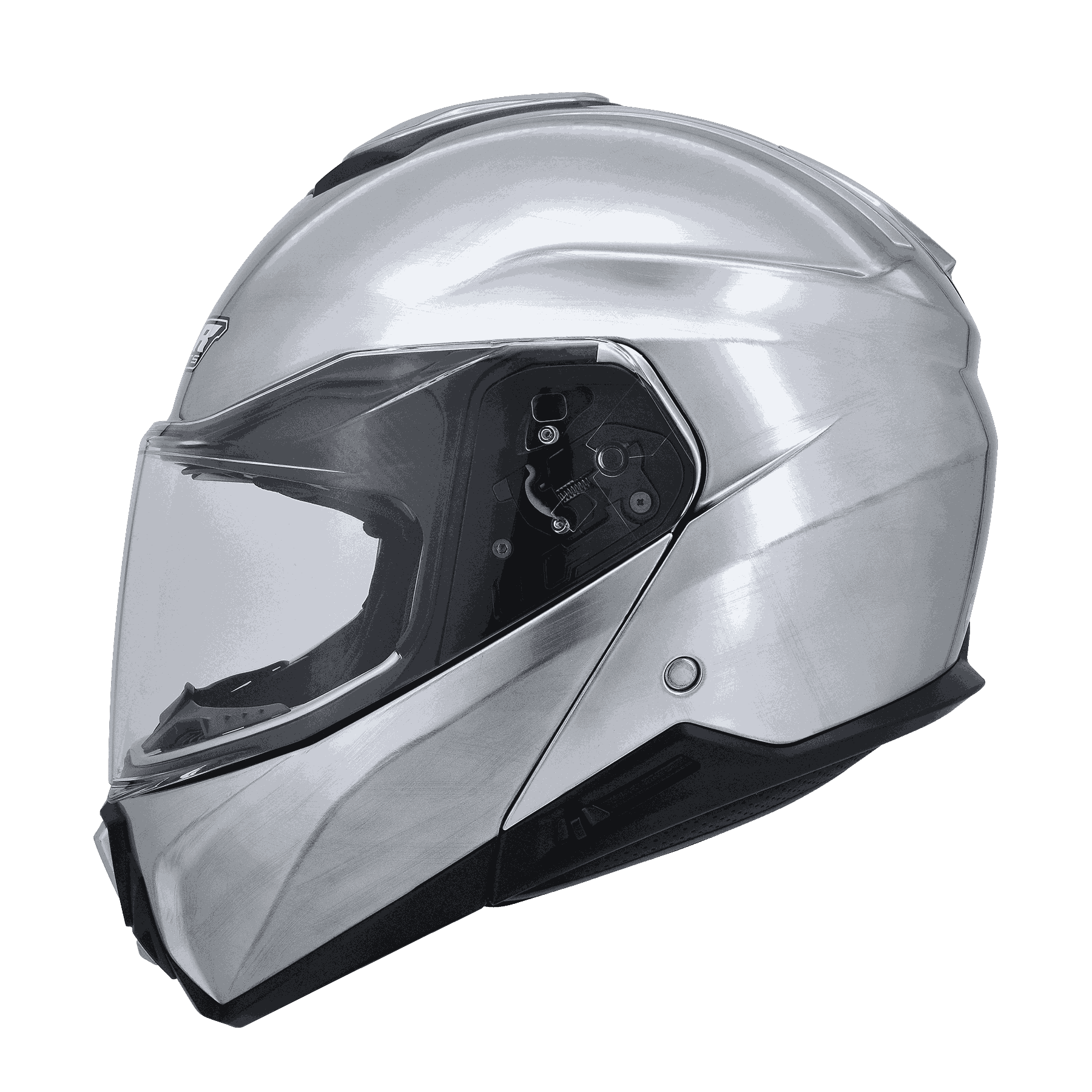 M2R OX-3 鍍鉻灰 素色 全罩 可樂帽 內墨片