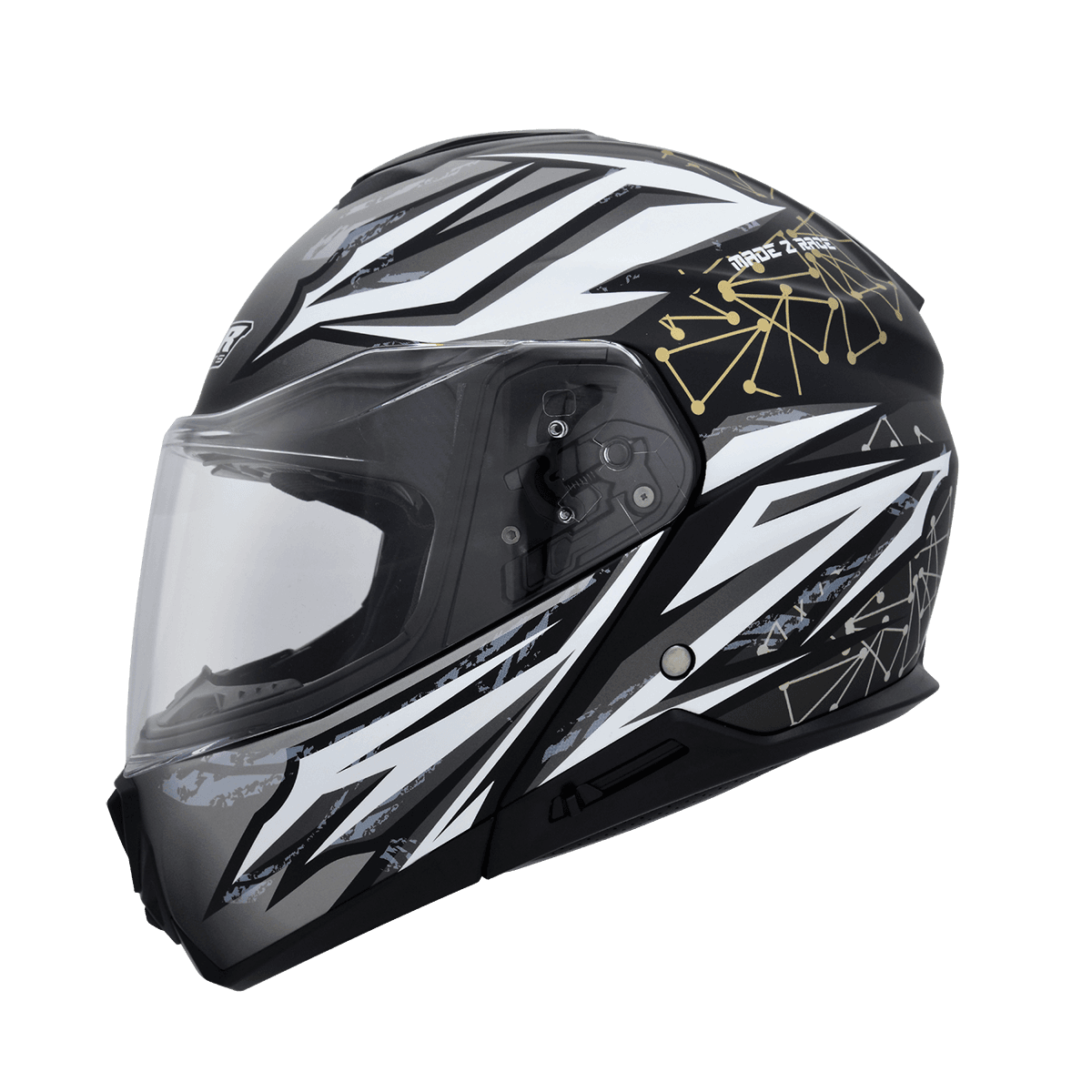 M2R OX-3 #1 消光黑銀 彩繪 全罩 可樂帽 內墨片