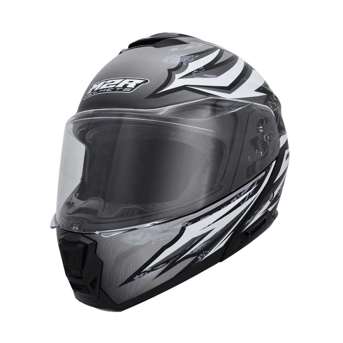 M2R OX-3 #1 消光黑銀 彩繪 全罩 可樂帽 內墨片