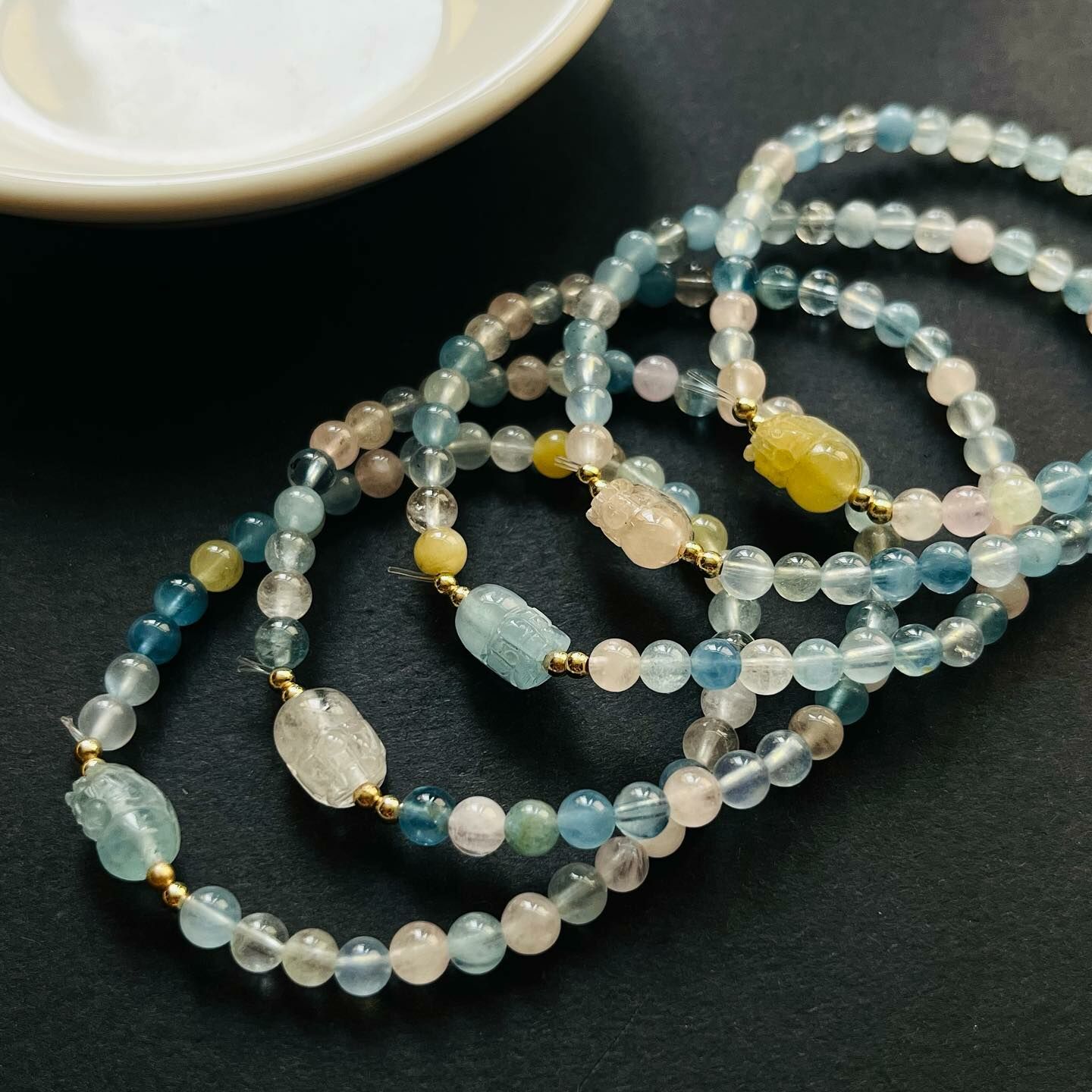 [原石] 摩根石+貔貅 水晶手串