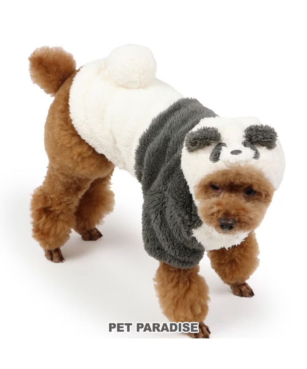 【Pet Paradise】Fluffy Panda Costume Hoodie <918-29421>