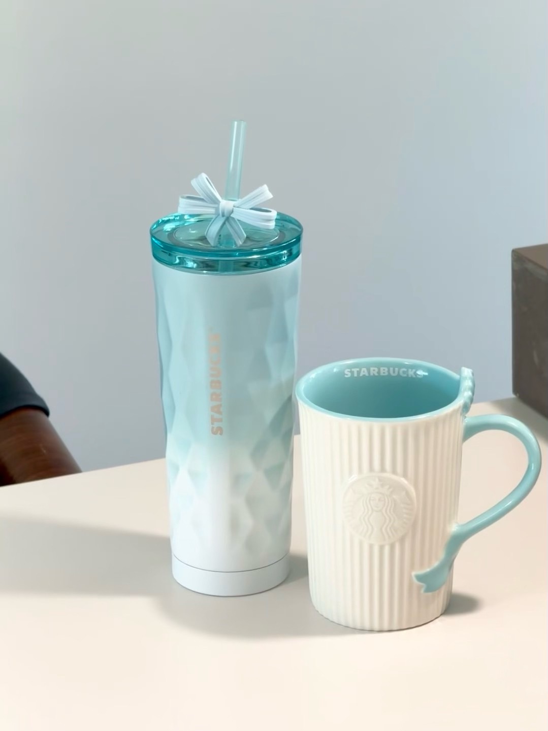 【現貨】Starbucks 星巴克 冰藍芭蕾蝴蝶結系列