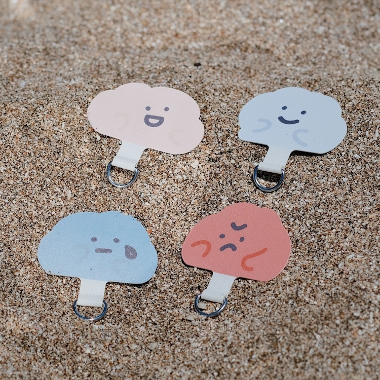 喜怒哀樂 手機掛繩夾片