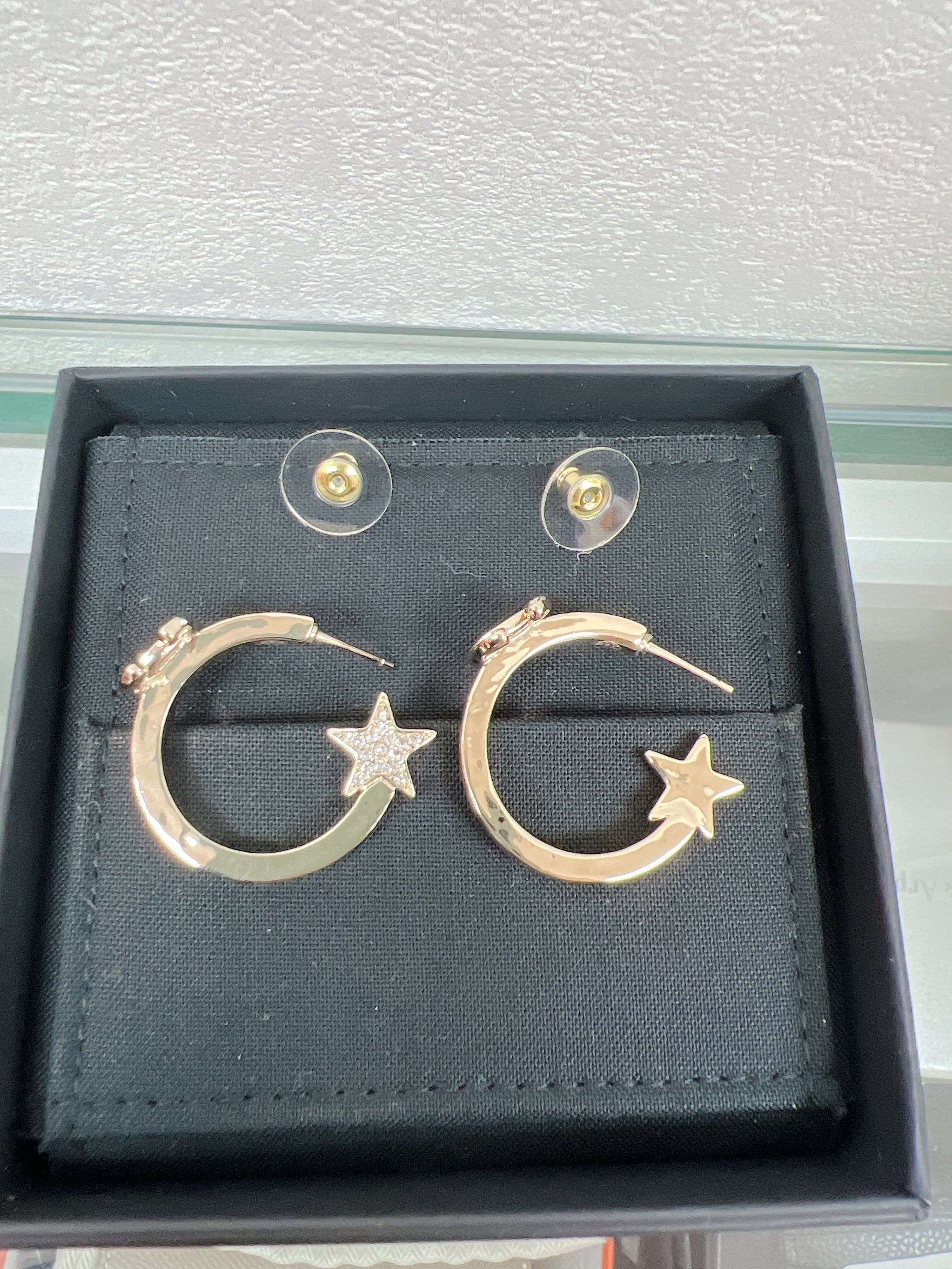 *Unused* Chanel earrings star hoop 23b