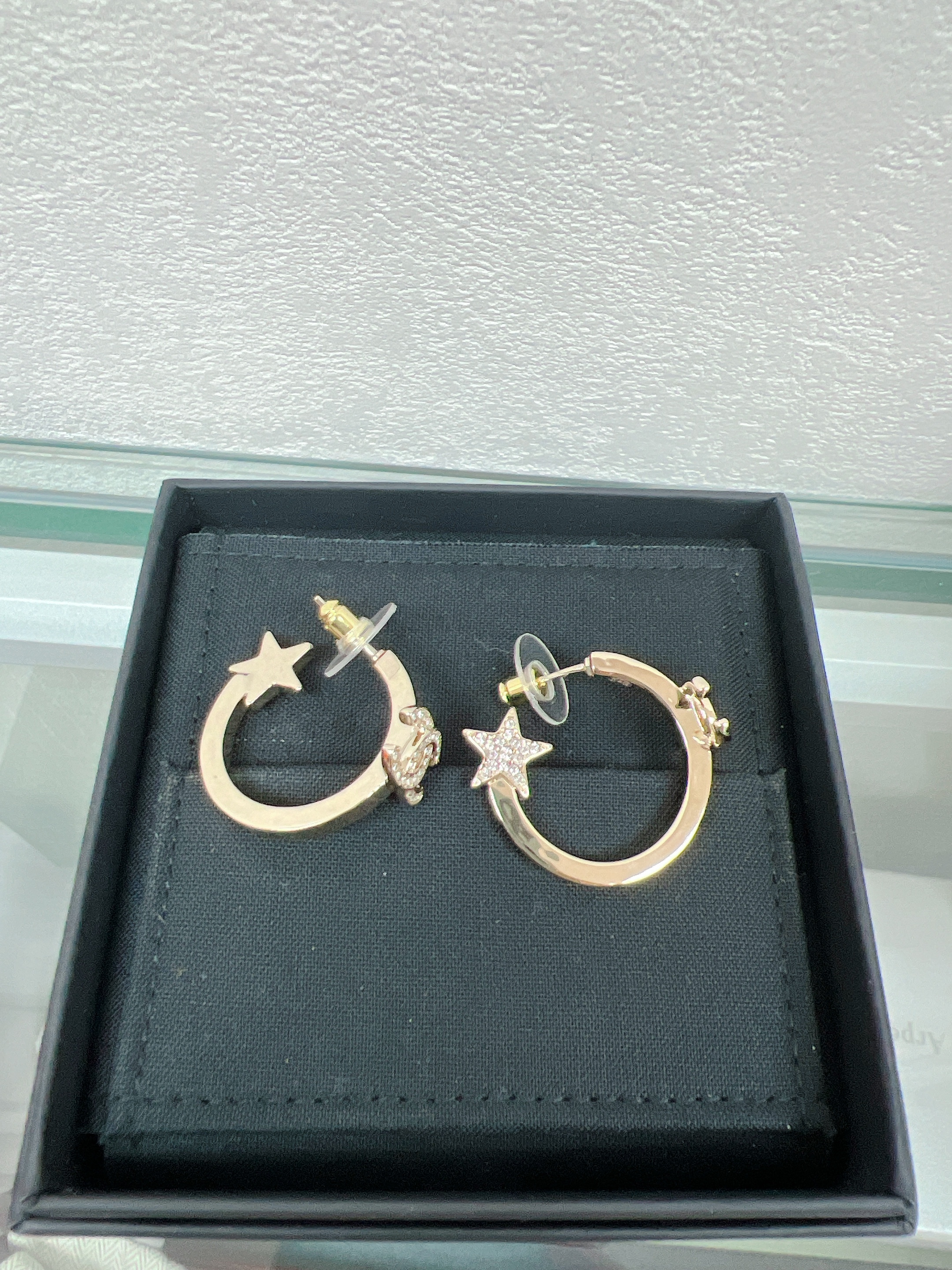 *Unused* Chanel earrings star hoop 23b