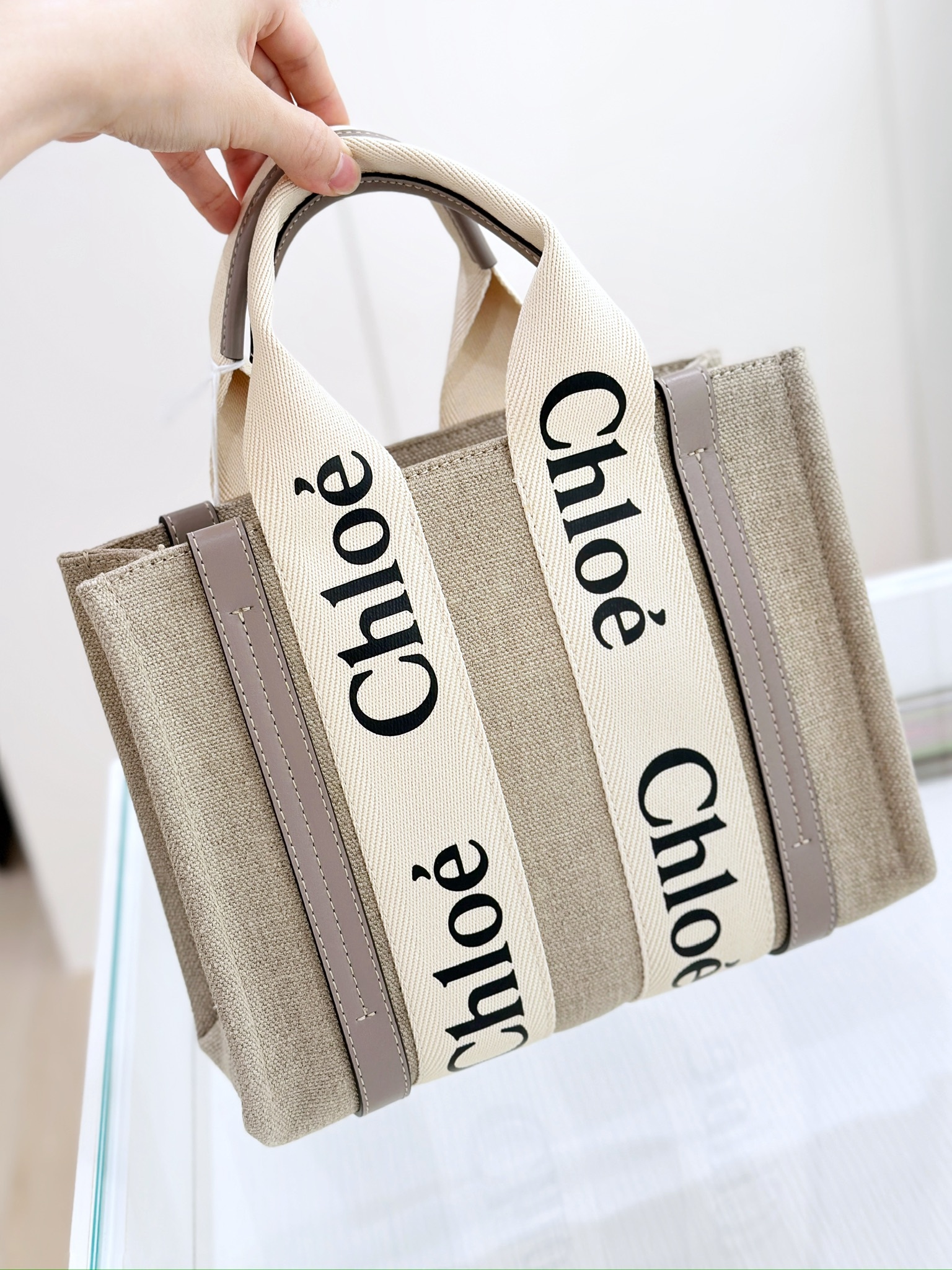 CHLOE Woody Small Tote With Strap