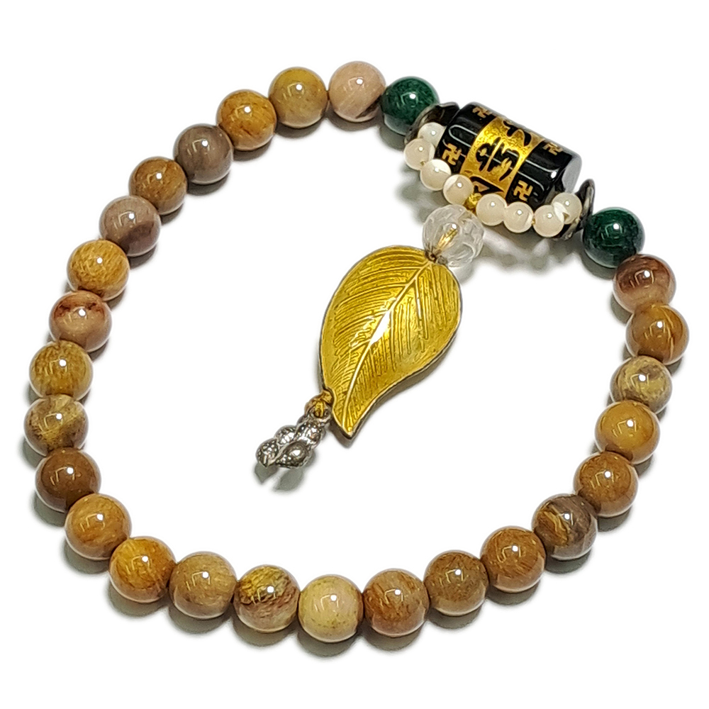 金枝玉葉(事業有成)&木化石27顆提珠8mm【十方】126783