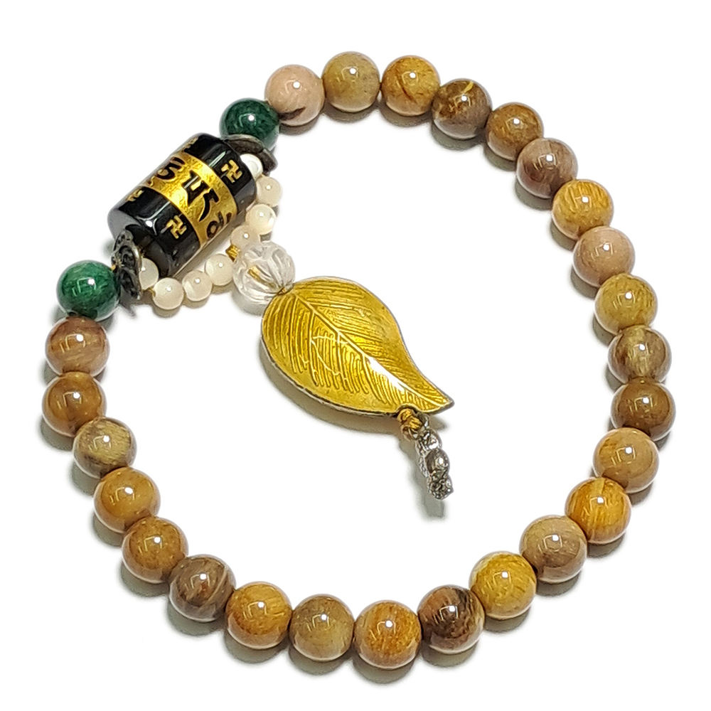 金枝玉葉(事業有成)&木化石27顆提珠8mm【十方】126783