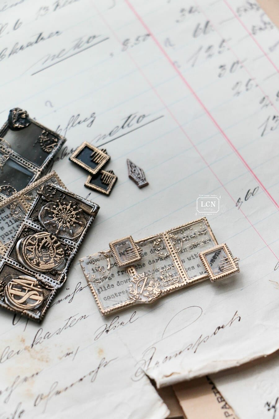 吉 封蠟印章組 - 郵票 S. （4.5x2.3cm）