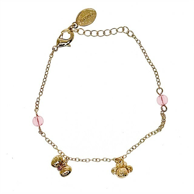 雪莉玫 ShellieMay 大頭 亮鑽蝴蝶結 造型 墜飾 手鍊 首飾 -香港迪士尼樂園