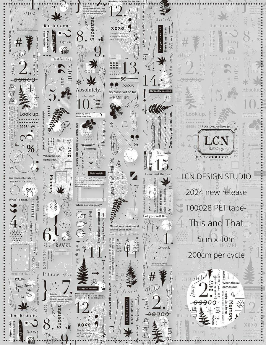 這個那個 PET膠帶 UV印刷霧面｜吉LCN