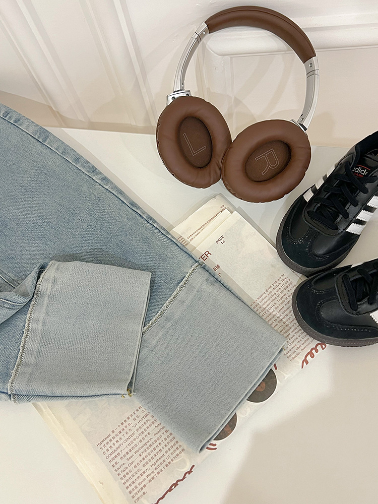 休閒微彈拼接牛仔褲-特殊拼接感