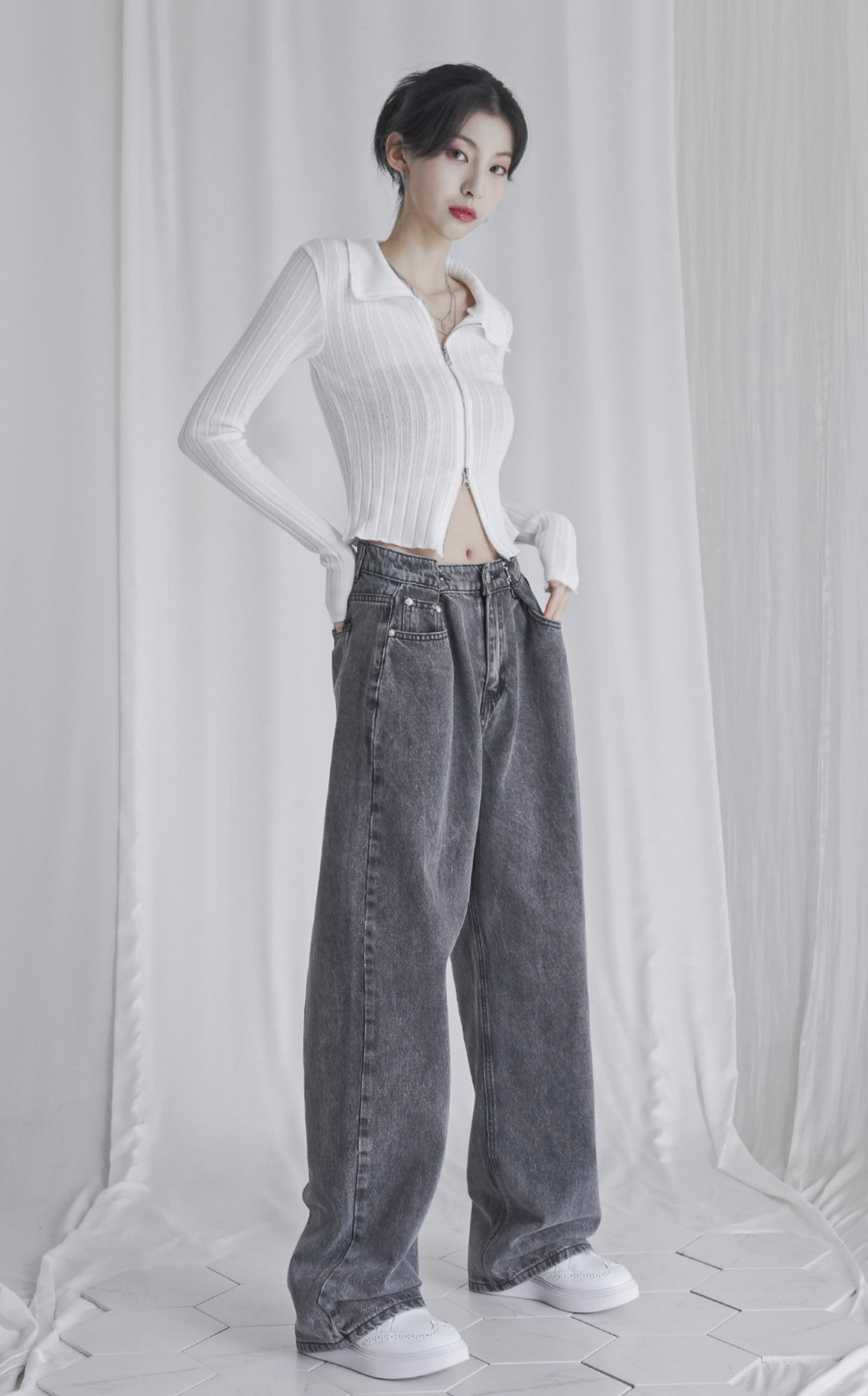 韓國連線🇰🇷 Avandress 收腰牛仔寬褲 寬褲 收腰 牛仔 長褲 3色/預購