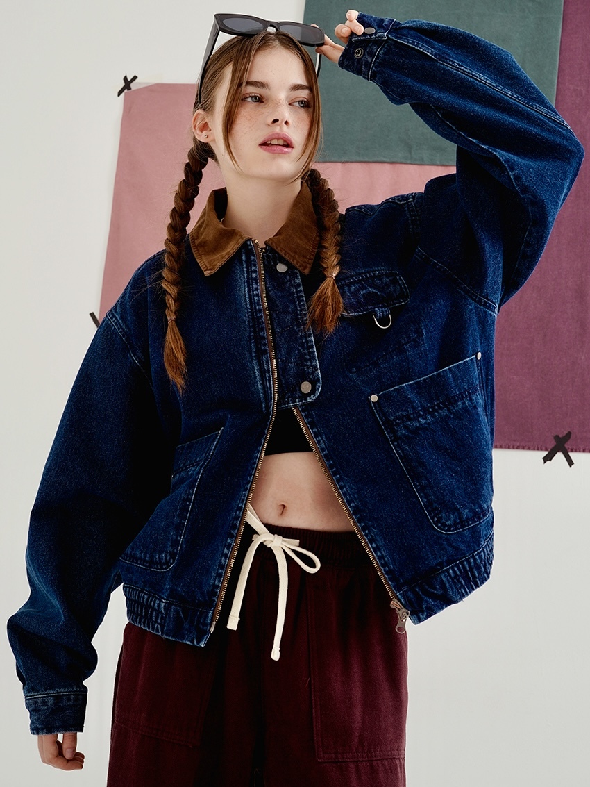 <預購> 韓國WV PROJECT牛仔工裝外套#翻領外套