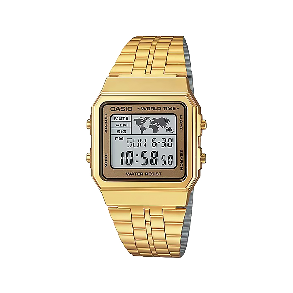 【CASIO】A500WGA LED燈 多功能 多重時間 世界時間 靜音 碼錶 電子錶-