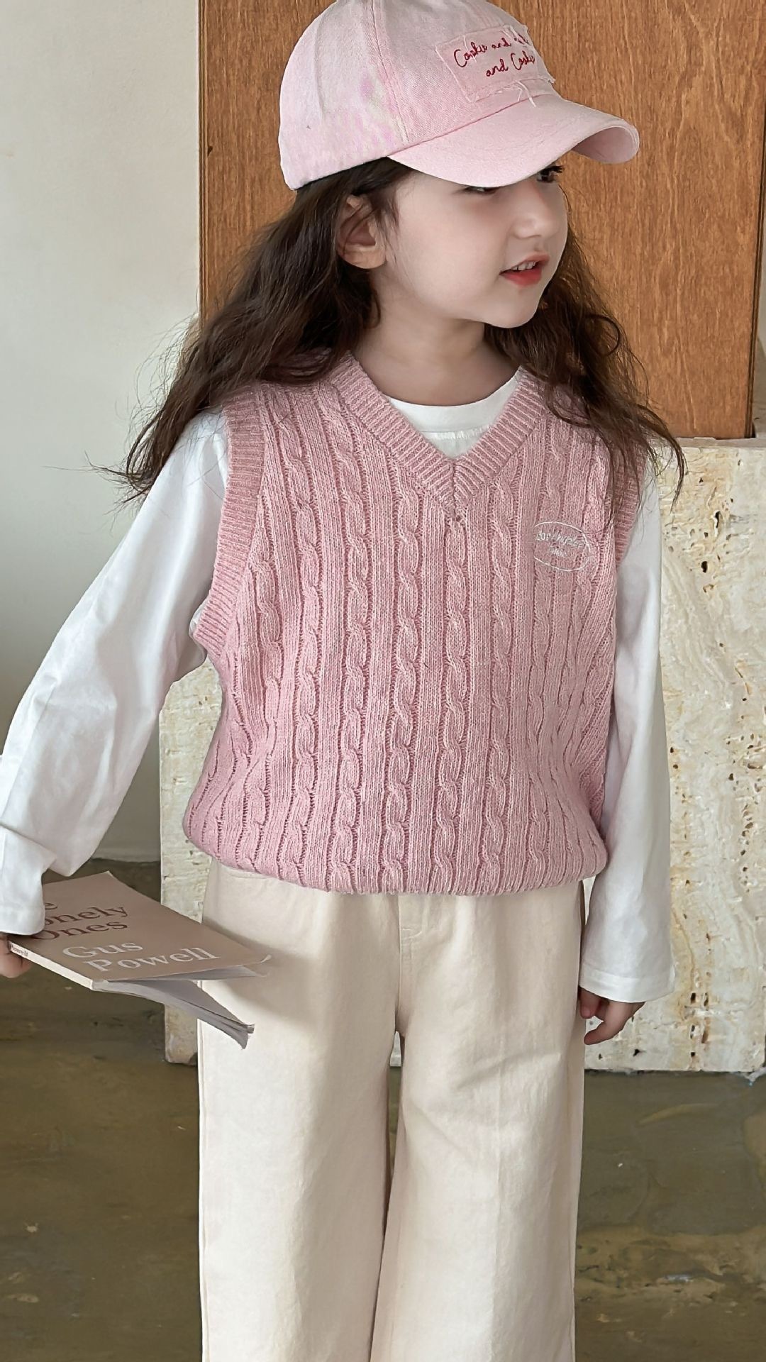 學院風兩色背心