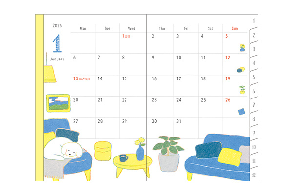 日本MIDORI．2025 小狗 手帳 POCKET DIARY 四種尺寸