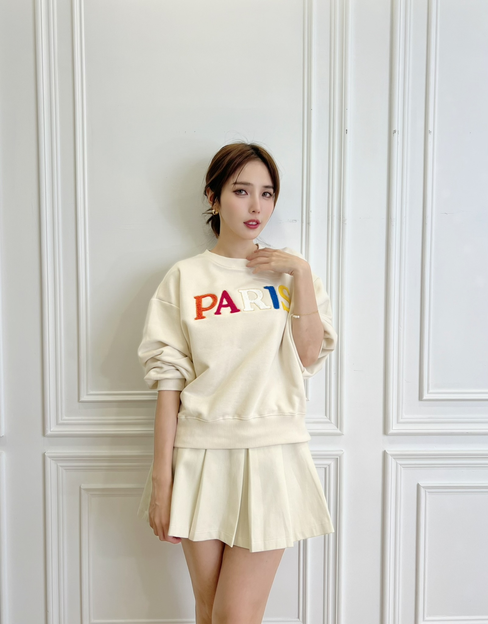 舒適棉料!PARIS大學T