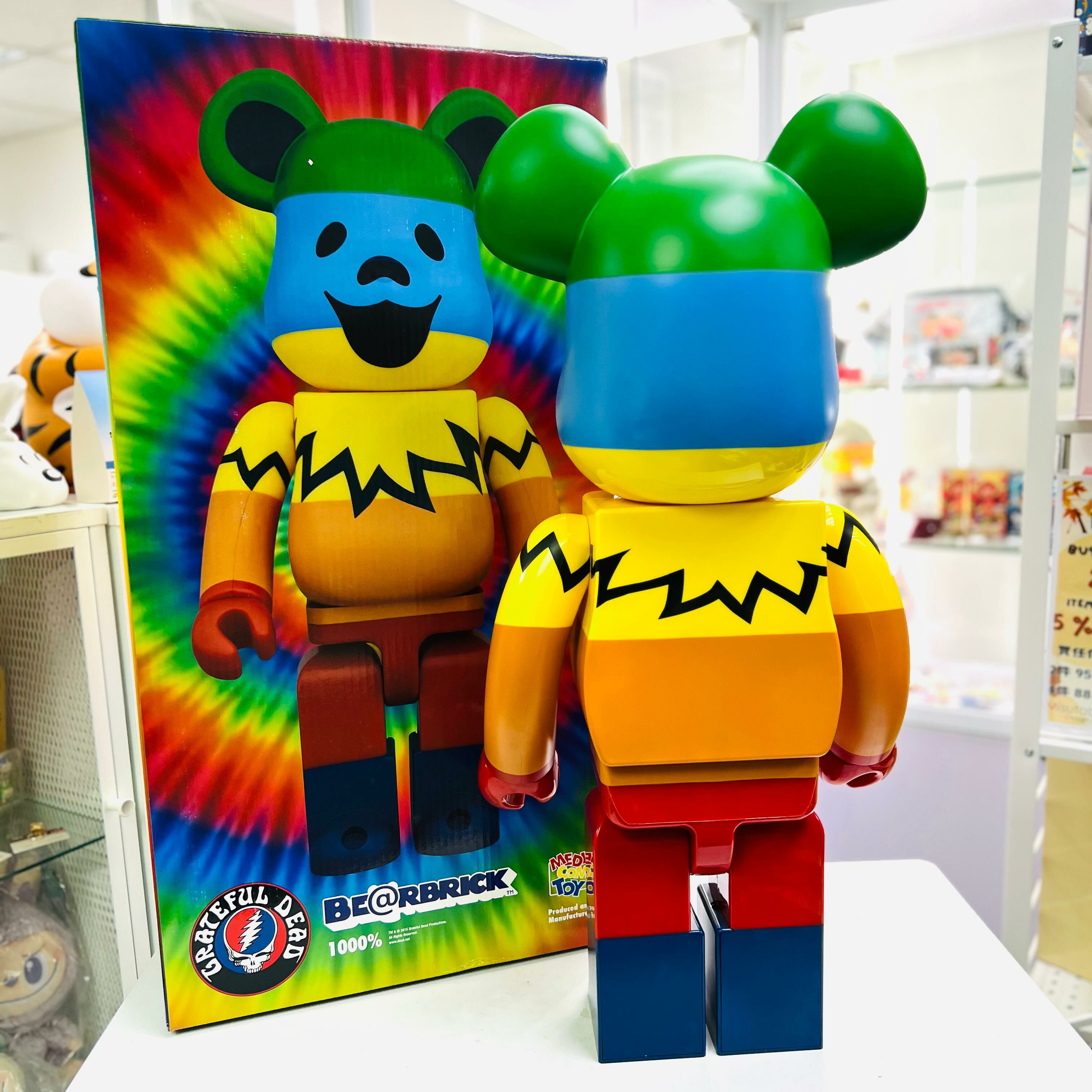 (OPEN BOX)1000% BE@RBRICK No.B@000GDDB1000' BE@RBRICK GRATEFUL DEAD DANCING BEAR RAINBOW Ver. (2015)