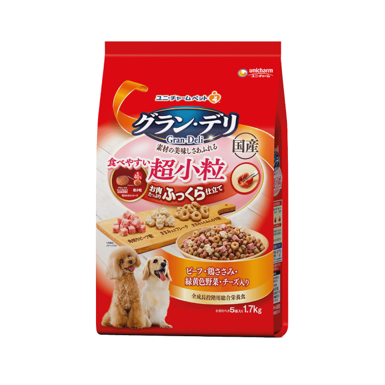 Uncharm 超小粒軟質狗糧 牛肉、雞肉、野菜、芝士 1.7kg(UIC-4630)